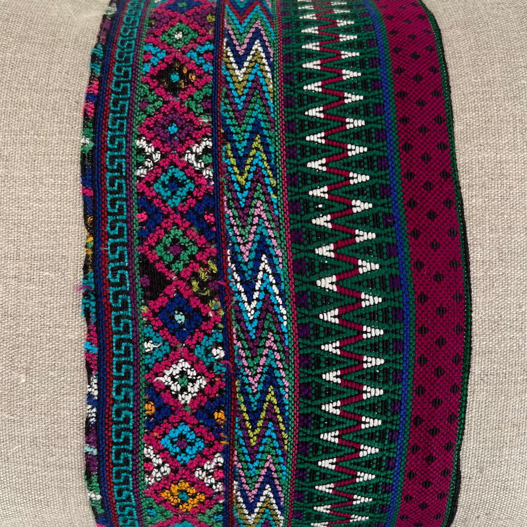 Huipil & Hemp Pillow - Intertwined