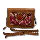 Leather & Kilim Crossbody Bag