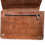 Leather & Kilim Crossbody Bag – Handmade in Morocco from Full-Grain Vegetable-Tanned Leather