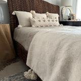 Wool Pom Pom Lumbar Pillow